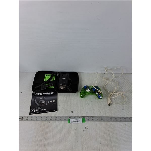 Beltronics Speed Radar, Nintendo Switch Controller - Luigi