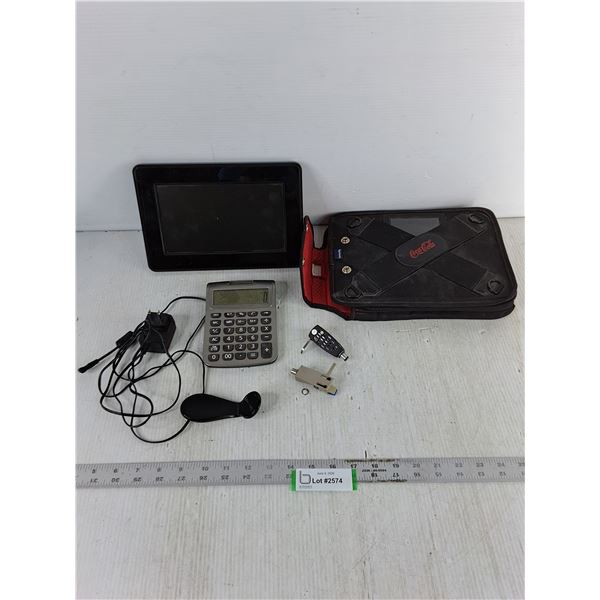 Electronic Photo Frame, Coca-Cola Tablet Case, Calculator, Misc.