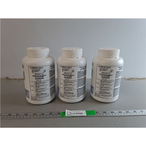 (3) Bottles of Chlorinating Tablets- Appear Full, Cannot Ship