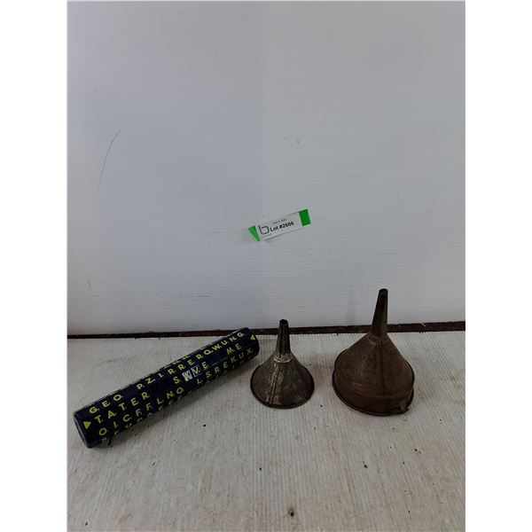 MegaMix Letter Column with (2) Metal Funnels