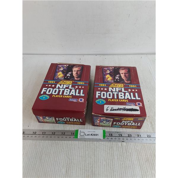 (2) Boxes Of 1991 Score NFL Football Player Cards- Cannot Authenticate