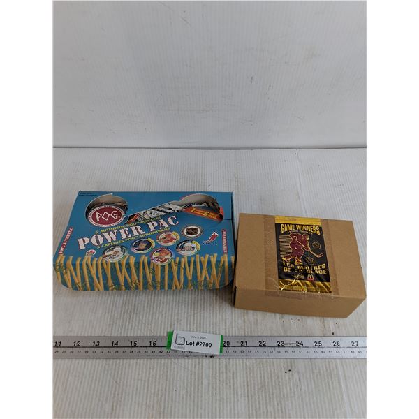 Power Pac Hockey Milk Caps And Box Of Hockey Cards- Cannot Authenticate