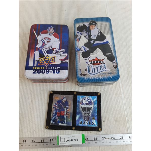 (2) Tin Boxes Of Hockey Cards 2009- 10, 2007-08- Cannot Authenticate