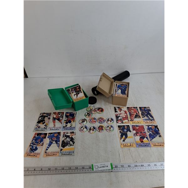 Assorted Hockey Cards And Milk Caps- Cannot Authenticate