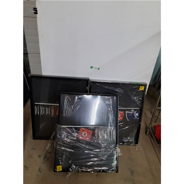 (3) Shadow Boxes Damaged As-Is No Shipping