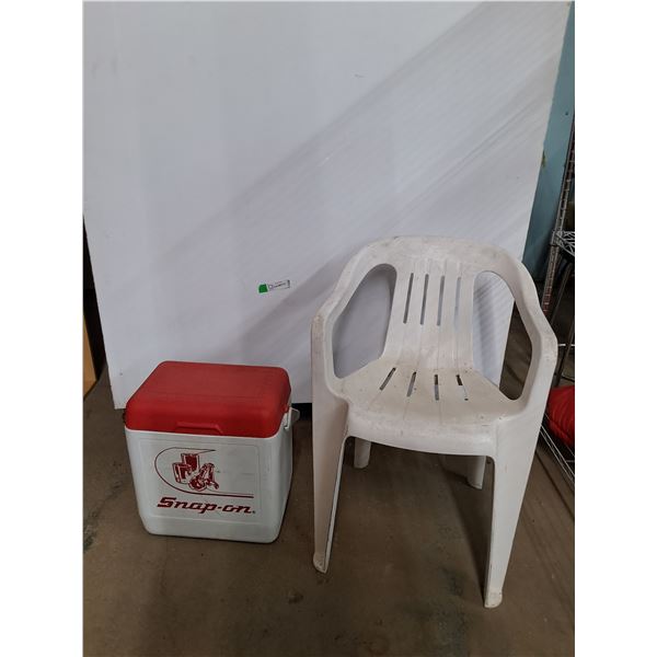 *Snap-on Cooler with Freezer Jug and Lawn Chair, Cannot Ship