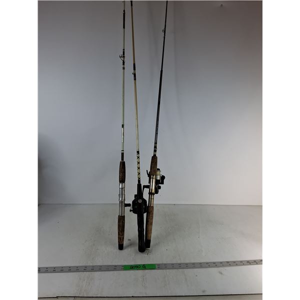 *(3) Fishing Rods, (2) Reels -As Is, Cannot Ship