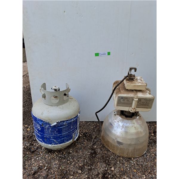 **Propane Tank and Untested As-Is Shop Light No Shipping