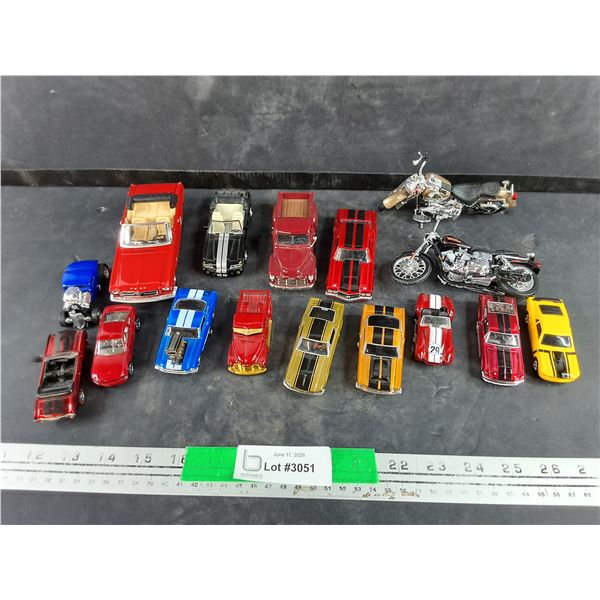 Assorted Toy Cars & Motorcycles