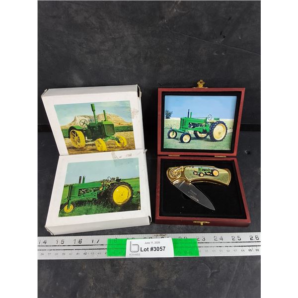 (3) John Deere Tractors Themed Folding Knives