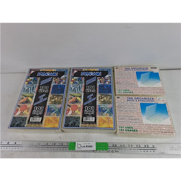 (4) Hardware Organizers - New