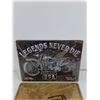 Image 2 : (2)  Motorcycle Wall Metal Signs 16" x 12"