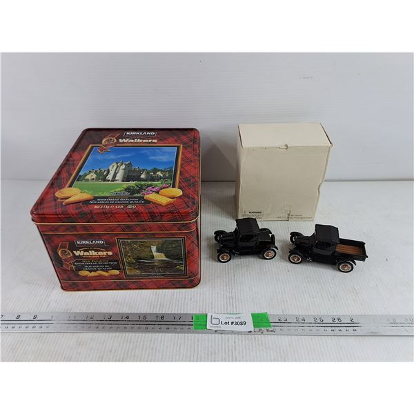 Shortbread Tin Box, 1925 Ford Model T Pick Up & Coupe
