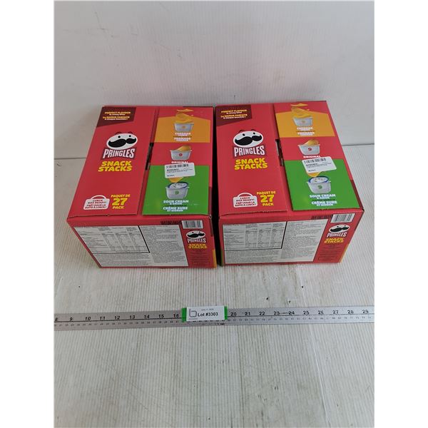 (2) Boxes Of Pringles Assorted Pack Snacks As Is