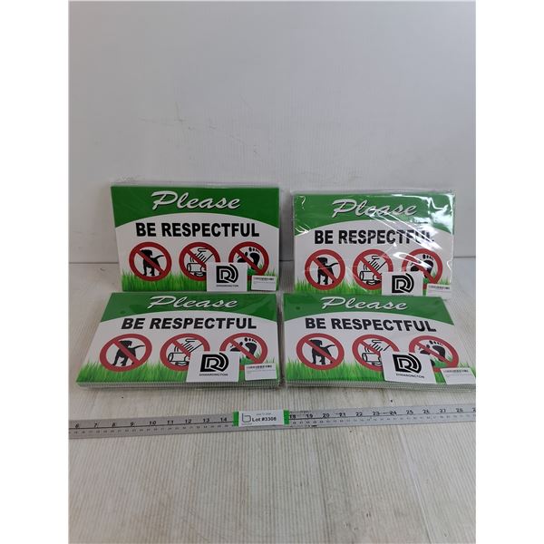 (4) Packs Of (3) Piece Yard Signs 12"x8"