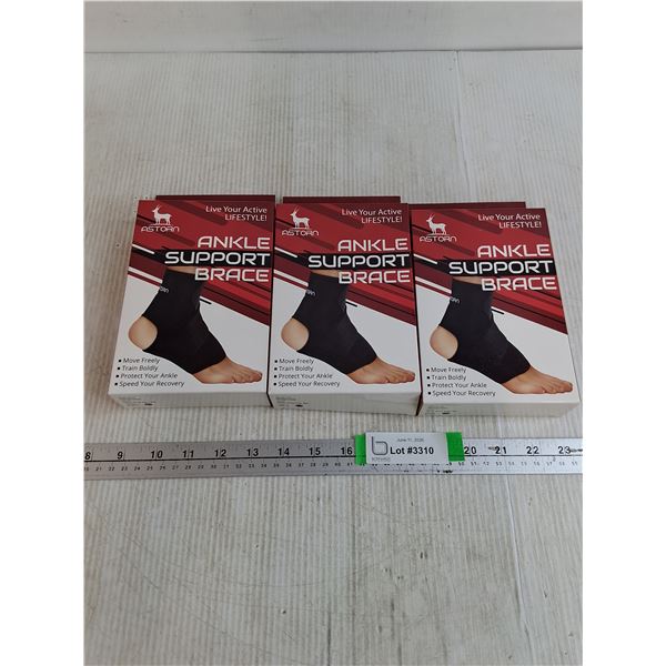 (3) Boxes Of (1) Ankle Support Brace Appear NIB