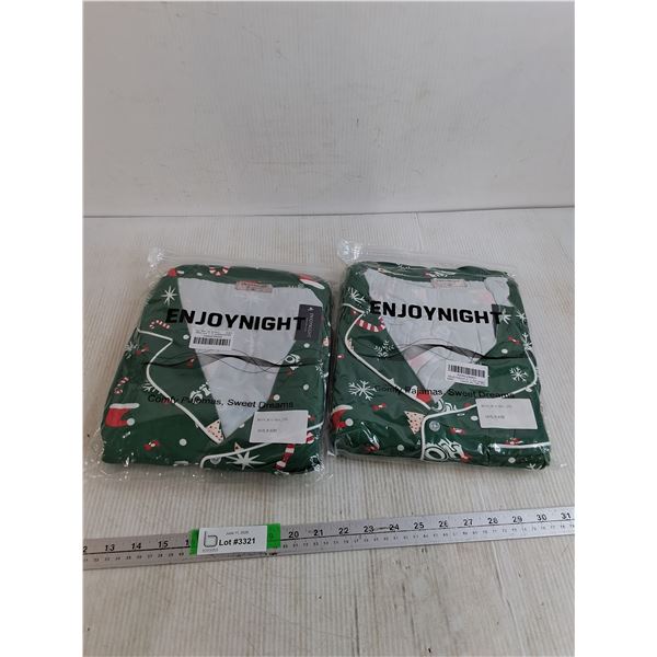 (2) Enjoynight Christmas Pajama Sets Size XXL Sealed