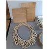 Image 3 : Decorative Serving Trays Up to 18.75", Rope Wreath, Wood Blocks, Misc. Can't Ship
