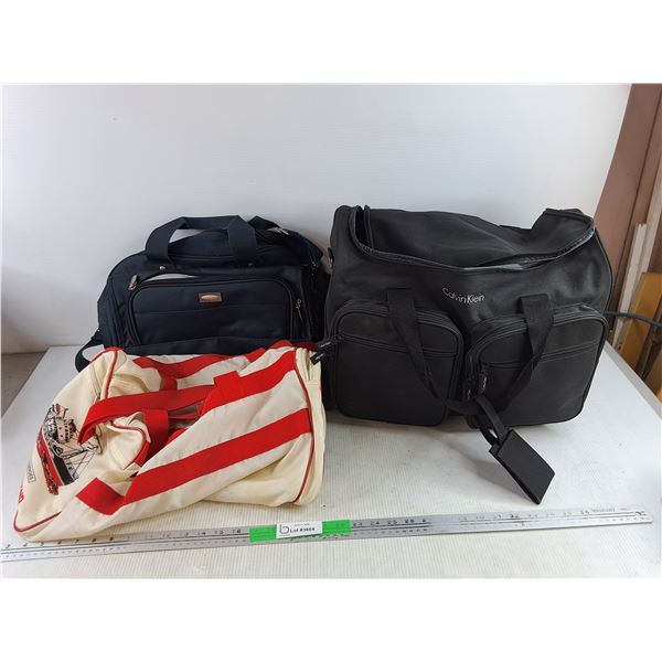 (3) Duffel Bags - Calvin Klein, Fisherman's Friend & RBH