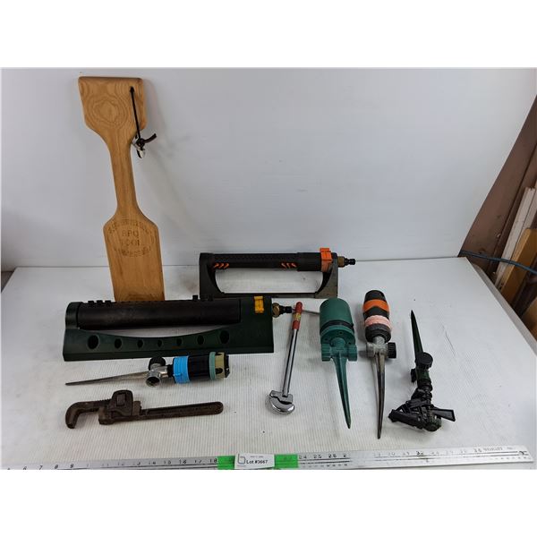 BBQ Tool, Garden Sprinklers, Pipe Wrench & Basin Wrench