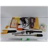 Image 1 : Glue Sticks & Glue Gun, Wire Crimping Tool, Pipe Wrench, Screwdriver, Coleman Portable Power Source,