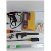 Image 4 : Glue Sticks & Glue Gun, Wire Crimping Tool, Pipe Wrench, Screwdriver, Coleman Portable Power Source,