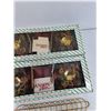 Image 3 : Christmas Card Holders & (2) Candle Ring Set w/ 2 Candles