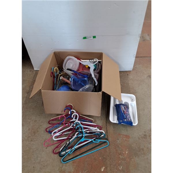 Assorted Kitchen Supplies & Hangers