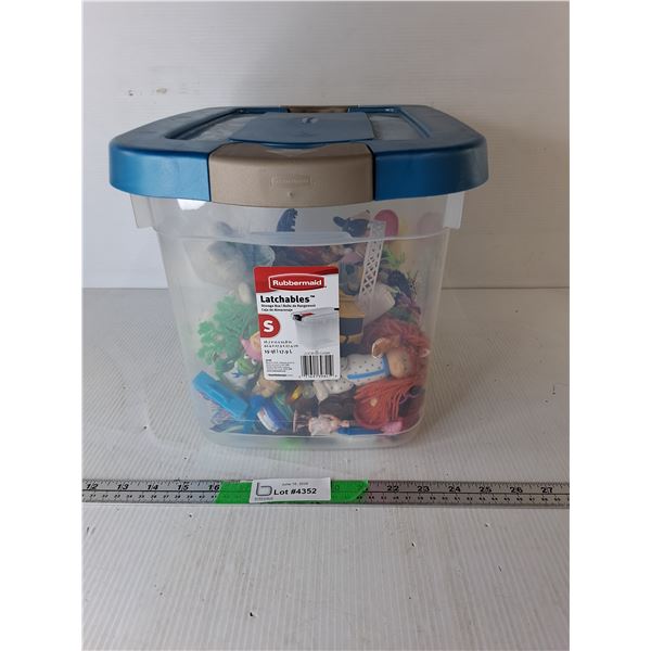 Plastic Tote & Toys- Can't Ship