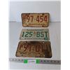 Image 1 : (3) Saskatchewan License Plates