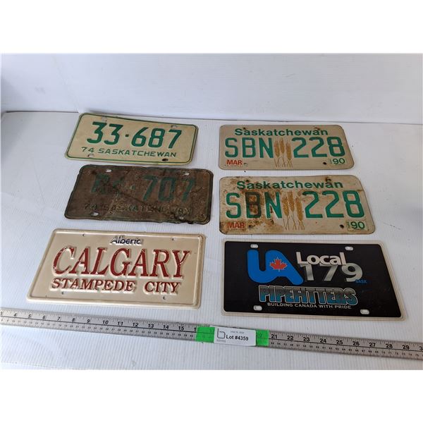 Saskatchewan License Plates, Calgary Stampede, Pipefitters