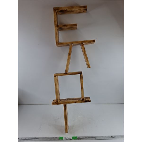 Wooden Wall Shelving Unit