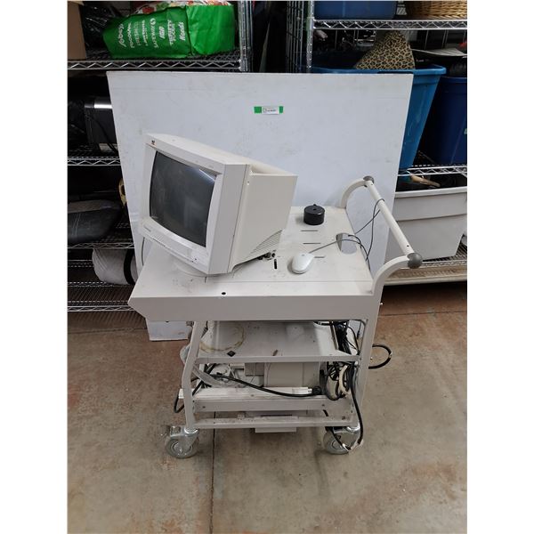 *ViewSonic Monitor, Rolling Cart, Printer & Slide Projector - As Is, PICKUP ONLY