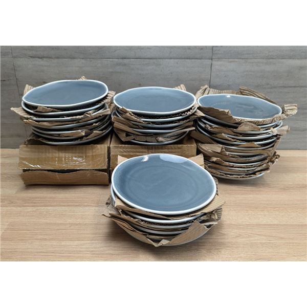Canyon 6.5" Blue Plates, Arcoroc FJ726 - Lot of 43