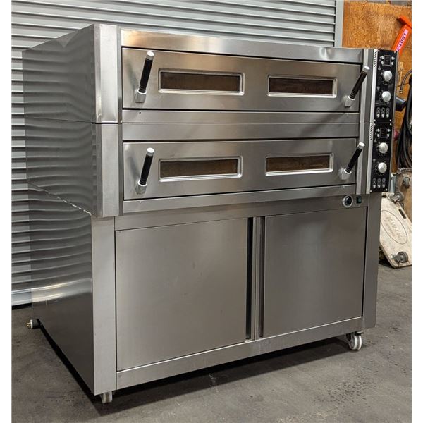 Fornitalia 2-Chamber Electric Pizza Oven w/Warm Cabinet
