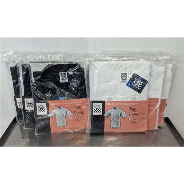 Various Sizes of Chef Jackets - Lot of 6pcs