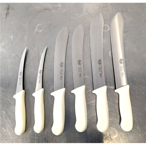 Various Sizes of Winco Butcher Knives - Lot of 6pcs
