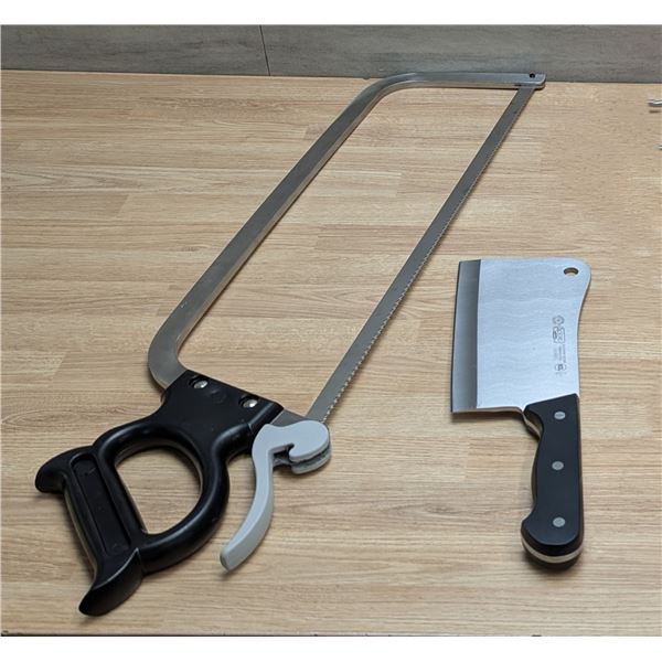 21" Butcher Saw & 7" Cleaver - Lot of 2pcs