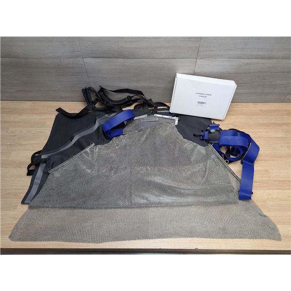 Chainmail Apron & Vinyl Coated Polyester Apron - Lot of 2