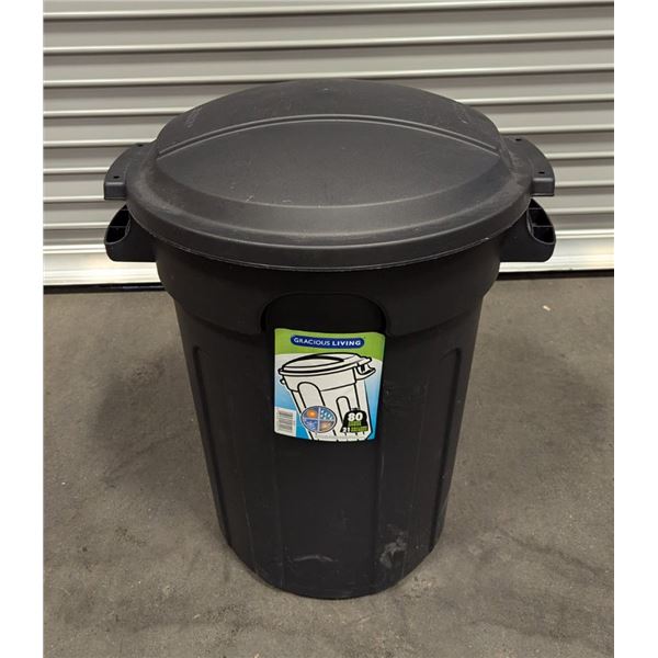 Gracious Living 21 Gallon Plastic Circular Garbage Can
