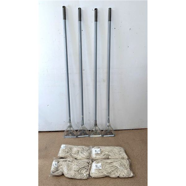 Mop Heads & Handles - Lot of 8pcs
