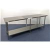 Image 1 : 96" x 24" Stainless Steel Work Table, Omcan 22070