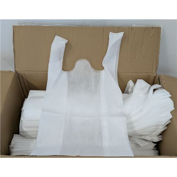 12"W Reusable White Shopping Bags - Lot of Approx. 350