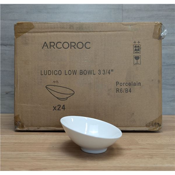 2oz Appetizer Ludico Low Porcelain Bowls, Arcoroc R0744 - Lot of 24