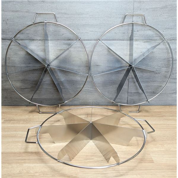 10" Stainless Steel 7-Cut Pie & Cake Marker / Cutter, Johnson-Rose 6317 - Lot of 3