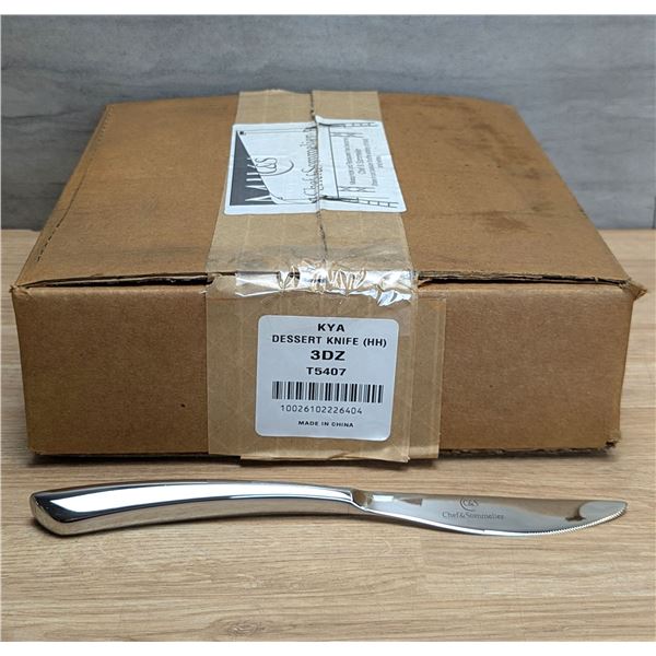 Chef & Sommelier T5407: Kya 8 1/4" Hollow Handle Dessert Knife - Lot of 36