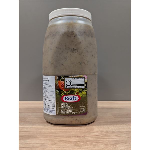 Kraft Greek with Feta and Oregano Dressing, 3.78L - Lot of 2