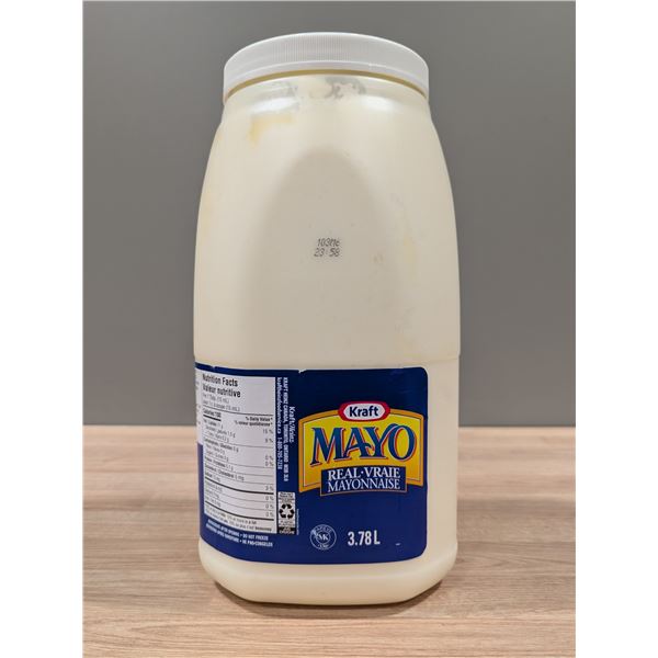 Kraft Mayo Real Mayonnaise 3.78L - Lot of 2