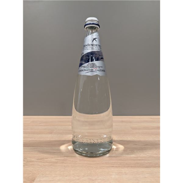 San Benedetto Carbonated Natural Spring Water 750mL - Lot of 12