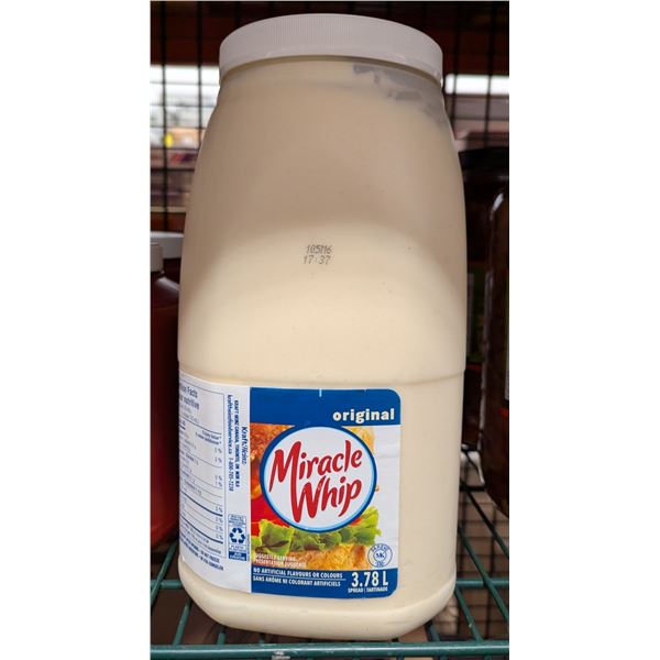 Kraft Miracle Whip, 3.78L - Lot of 2